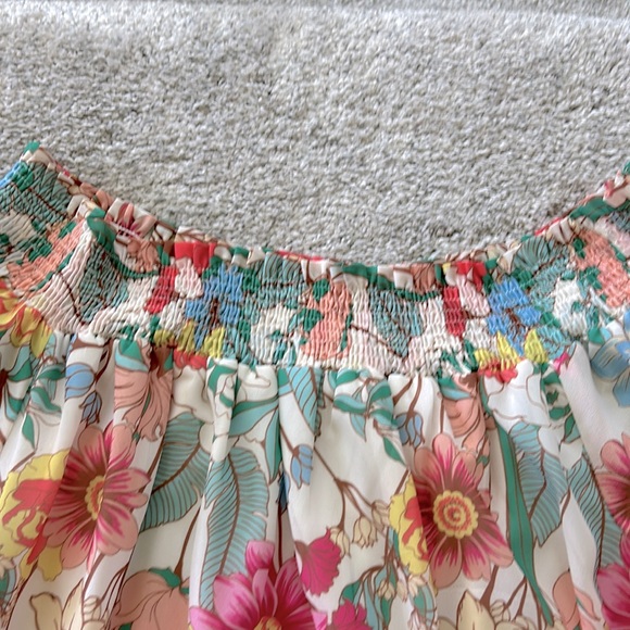 Umgee Flamingo Floral Off The Shoulder Dress - Picture 4 of 8